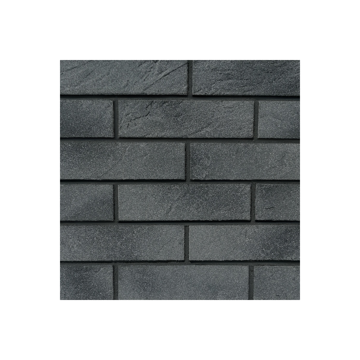 Ciemnoszare płytki elewacyjne Izoflex 5005 Sion – niemal czarna cegła o surowej, minimalistycznej strukturze