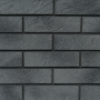 Ciemnoszare płytki elewacyjne Izoflex 5005 Sion – niemal czarna cegła o surowej, minimalistycznej strukturze