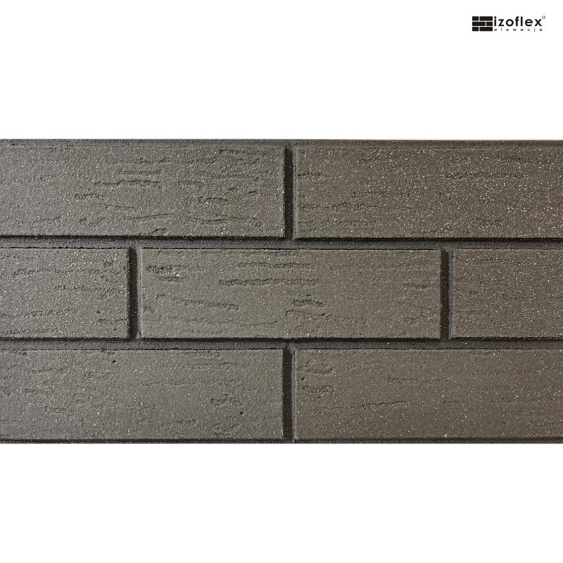 Cegiełki elewacyjne IO162 – antracytowa szarość w klasycznym układzie z ciemną fugą