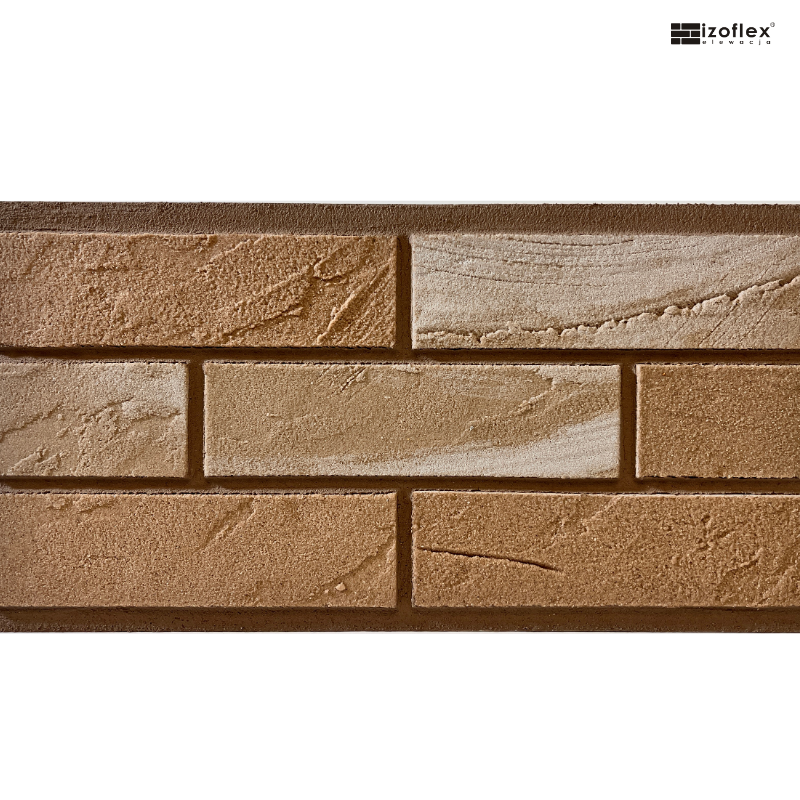 Płytka elewacyjna IO140 – beżowa ściana z delikatnymi przetarciami i naturalnym wyglądem