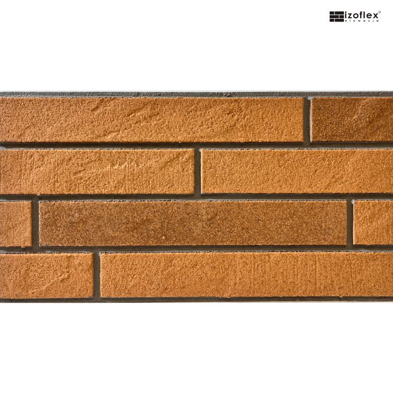 IO340 – elastyczna płytka elewacyjna w ciepłym ceglastym kolorze z delikatnym cieniowaniem