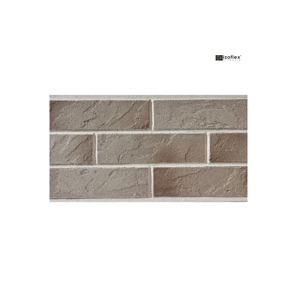 Płytki elewacyjne Izoflex IO227 – białe z brązowym cieniowaniem, unikalny charakter