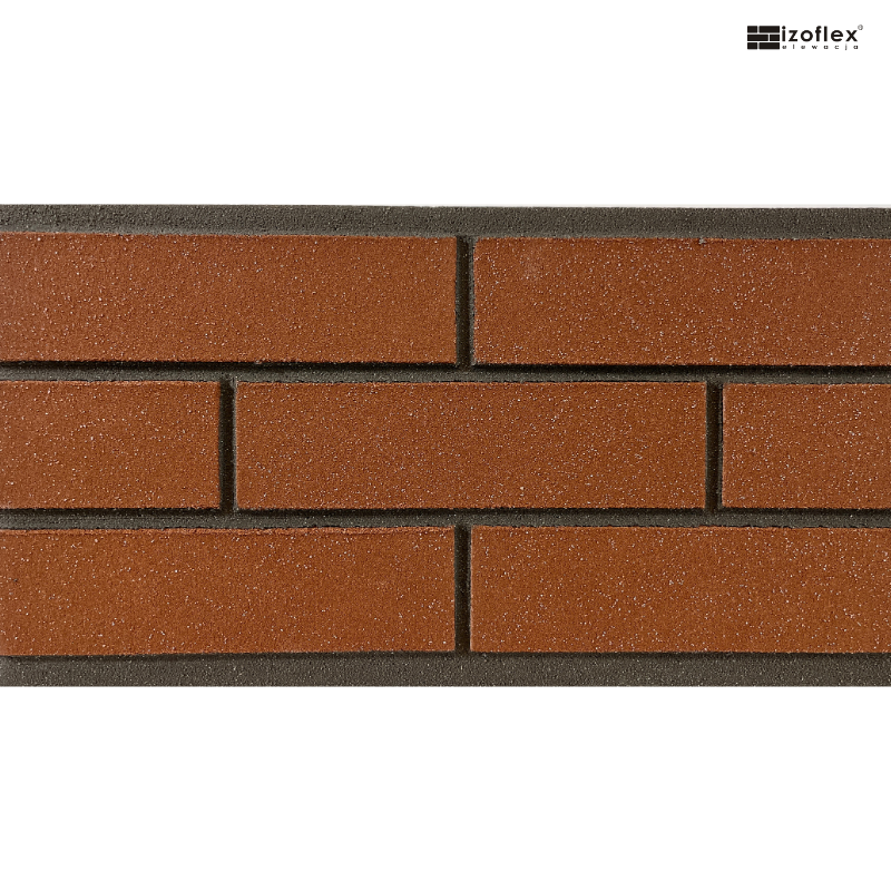 Płytki elewacyjne IO369 – ciepły brąz z grafitową fugą | Izoflex