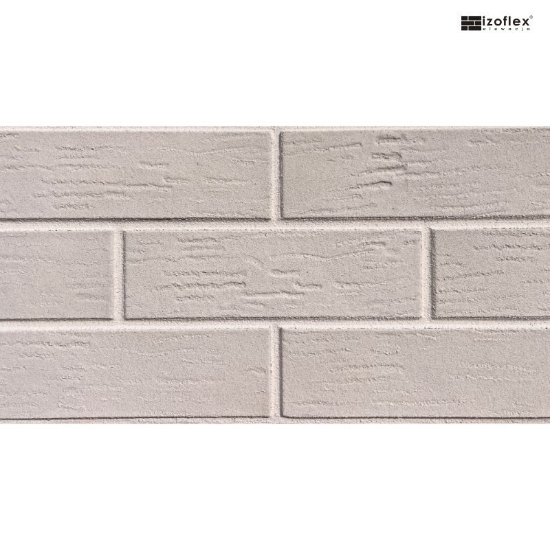 Biała płytka elewacyjna IO225 – rustykalna cegła elewacyjna Izoflex