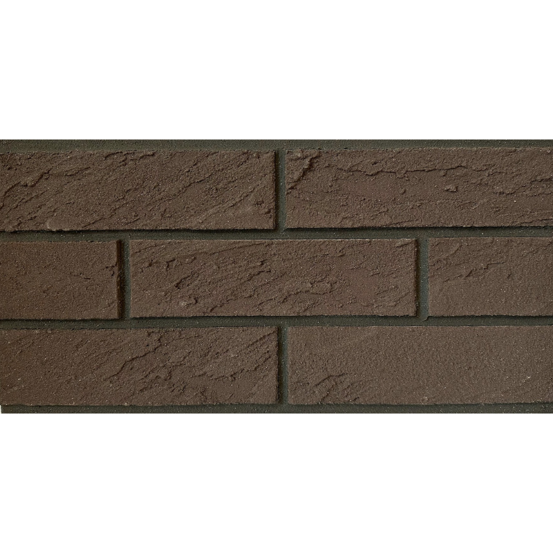 Płytki elewacyjne IO370 – ciepły brąz z grafitową fugą | Izoflex