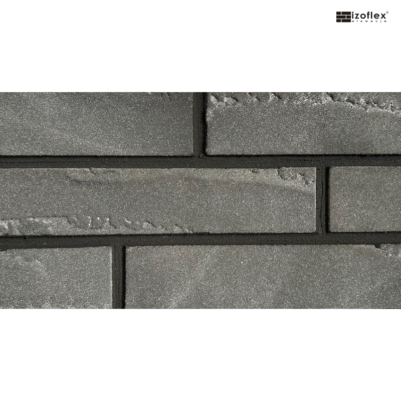 5819 Donieck – ciemne płytki elewacyjne na czarnej fudze | Izoflex